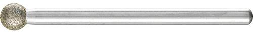 Meule sur tige diamant D126 forme sphérique 5x3mm 
