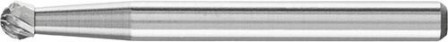 Mini-fraise sur tige carbure forme sphérique 0302 4 3mm 3x4mm 