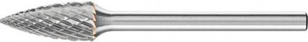 Mini-fraise sur tige carbure forme ogive bout pointu 0613 4 3mm 6x13mm 