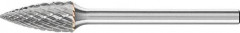 Mini-fraise sur tige carbure forme ogive bout pointu 0613 4 3mm 6x13mm 