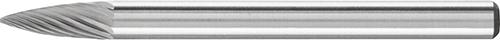 Mini-fraise sur tige carbure forme ogive bout pointu 0307 5 3mm 3x7mm 