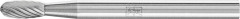 Mini-fraise sur tige carbure forme goutte 0307 5 3mm 3x7mm 