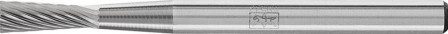 Mini-fraise sur tige carbure forme angulaire 0307 5 3mm 3x7mm 