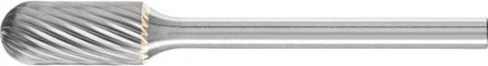 Mini-fraise sur tige carbure forme cyl. bout arrondi 0613 5 3mm 6x13mm 