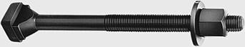 Boulon forgé en T DIN787 M12x12x160mm complet 