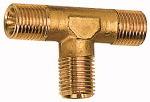 Raccord en T laiton 3 filetages mâles R1/4