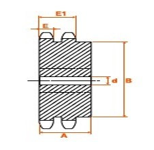 Pignon 13 dents pas 19,05 double ASA